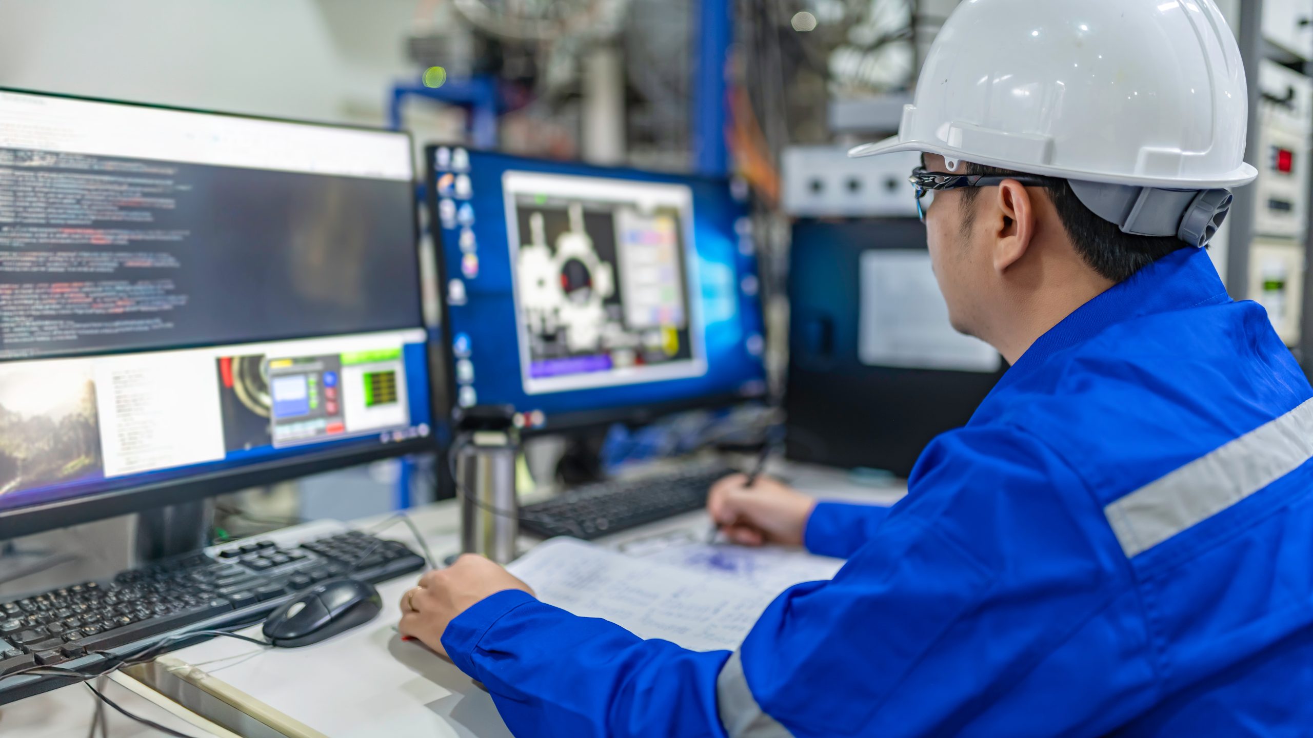 Engineer working stock photo